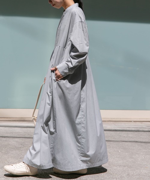 FORK&SPOON（フォークアンドスプーン）の「FORK&SPOON　タックワイドワンピース（ワンピース・レディース・ブルー系その他/ブラック系その他・1/2）」の8枚目の写真