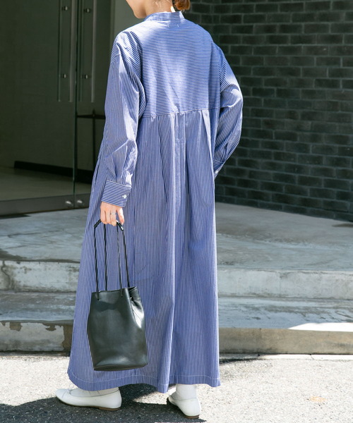 FORK&SPOON（フォークアンドスプーン）の「FORK&SPOON　タックワイドワンピース（ワンピース・レディース・ブルー系その他/ブラック系その他・1/2）」の12枚目の写真