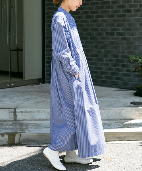 FORK&SPOON（フォークアンドスプーン）の「FORK&SPOON　タックワイドワンピース（ワンピース・レディース・ブルー系その他/ブラック系その他・1/2）」の14枚目の写真