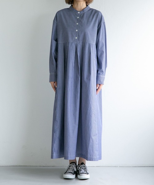 FORK&SPOON（フォークアンドスプーン）の「FORK&SPOON　タックワイドワンピース（ワンピース・レディース・ブルー系その他/ブラック系その他・1/2）」の18枚目の写真