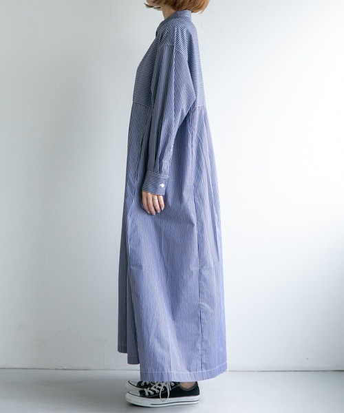 FORK&SPOON（フォークアンドスプーン）の「FORK&SPOON　タックワイドワンピース（ワンピース・レディース・ブルー系その他/ブラック系その他・1/2）」の22枚目の写真