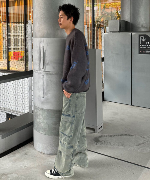 CIAOPANIC（チャオパニック）の「【ユニセックス】ハンドクラフトロゴニット（ニット/セーター・レディース・レッド/ミント/ベージュ/チャコールグレー/アイボリー/サックスブルー・FREE）」の15枚目の写真