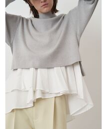 ペプラムキャミセットニットトップ