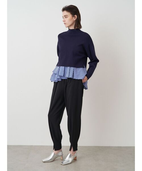 ELENDEEK（エレンディーク）の「ペプラムキャミセットニットトップ（ニット/セーター・レディース・グレー/ブラック/ネイビー・FREE）」の10枚目の写真