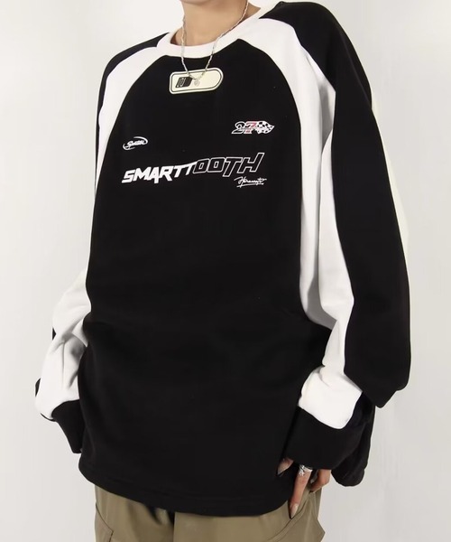 lilful（リルフル）の「サイドライン ゲームシャツユニフォーム スウェット（スウェット・レディース・ブラック/ブラウン・M/L）」の21枚目の写真