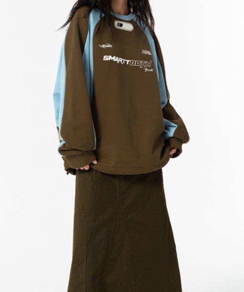 lilful（リルフル）の「サイドライン ゲームシャツユニフォーム スウェット（スウェット・レディース・ブラック/ブラウン・M/L）」の13枚目の写真