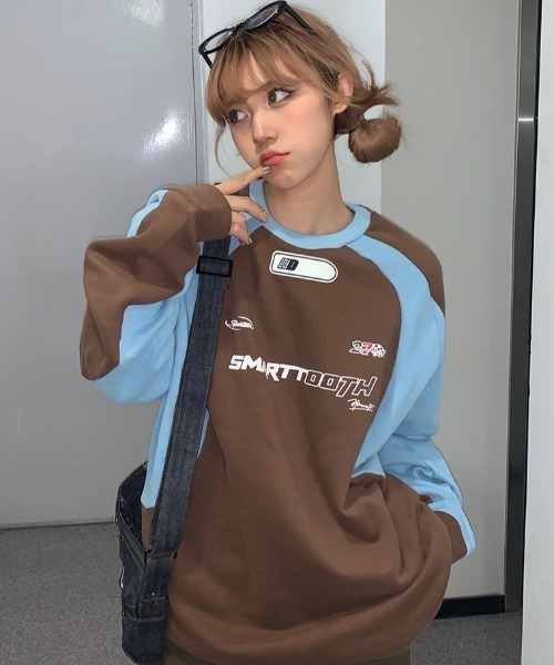 lilful（リルフル）の「サイドライン ゲームシャツユニフォーム スウェット（スウェット・レディース・ブラック/ブラウン・M/L）」の10枚目の写真