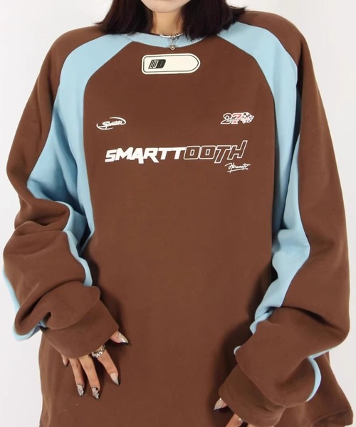 lilful（リルフル）の「サイドライン ゲームシャツユニフォーム スウェット（スウェット・レディース・ブラック/ブラウン・M/L）」の14枚目の写真