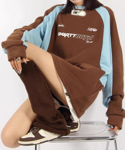 lilful（リルフル）の「サイドライン ゲームシャツユニフォーム スウェット（スウェット・レディース・ブラック/ブラウン・M/L）」の15枚目の写真