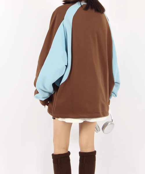 lilful（リルフル）の「サイドライン ゲームシャツユニフォーム スウェット（スウェット・レディース・ブラック/ブラウン・M/L）」の16枚目の写真