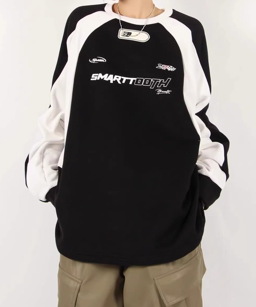 lilful（リルフル）の「サイドライン ゲームシャツユニフォーム スウェット（スウェット・レディース・ブラック/ブラウン・M/L）」の7枚目の写真