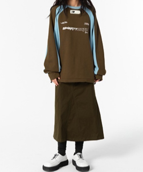 lilful（リルフル）の「サイドライン ゲームシャツユニフォーム スウェット（スウェット・レディース・ブラック/ブラウン・M/L）」の17枚目の写真