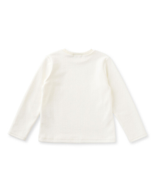 【セール】【日本製】コットンパイルハート刺しゅう付きトレーナー(100~140cm)（スウェット）｜Tartine et Chocolat（タルティーヌエショコラ）