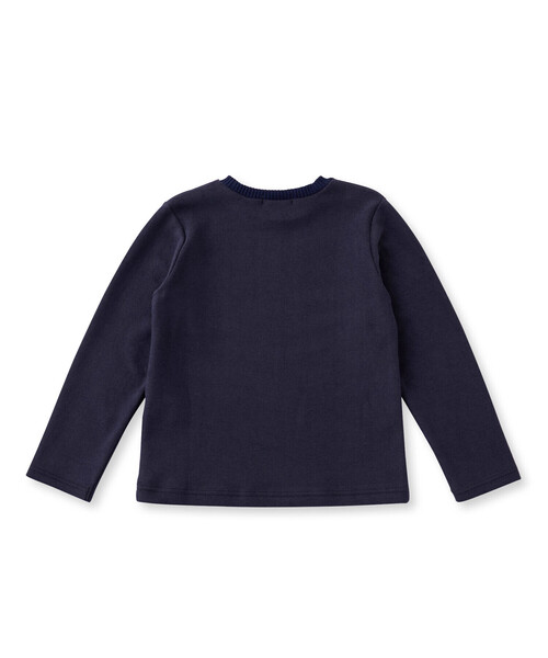 【セール】【日本製】コットンパイルハート刺しゅう付きトレーナー(100~140cm)（スウェット）｜Tartine et Chocolat（タルティーヌエショコラ）