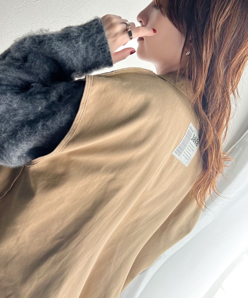 Java（ジャバ）の「《Javaジャバコラボ》洗練された魅力。綿100%リバーシブル2way裾ドロストダブルテーラードベスト（ベスト・レディース・ブラック/ベージュ・LARGE/MEDIUM/SMALL/X-LARGE）」の14枚目の写真