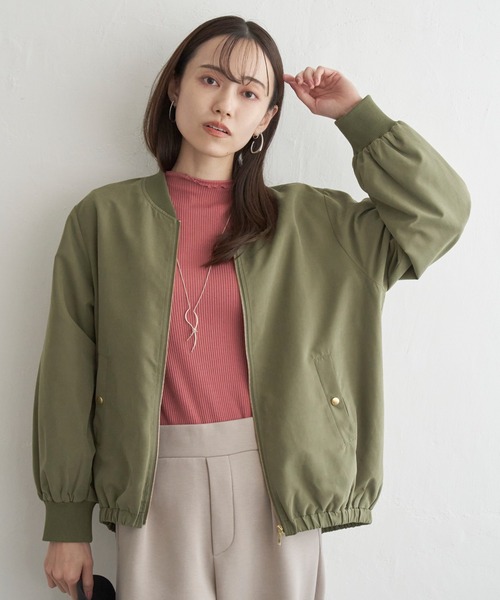 ikka(イッカ)の「【雑誌InRed11月号掲載】リブブルゾン(ブルゾン・レディース・チャコールグレー/ライトグレー/ライム・M/L/S)」の21枚目の写真