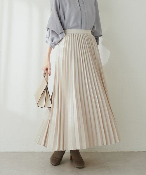 natural couture（ナチュラルクチュール）の「アコーディオンプリーツスカート（スカート・レディース・モカ/その他1/ボルドー/クリーム/ブラック・FREE）」の16枚目の写真