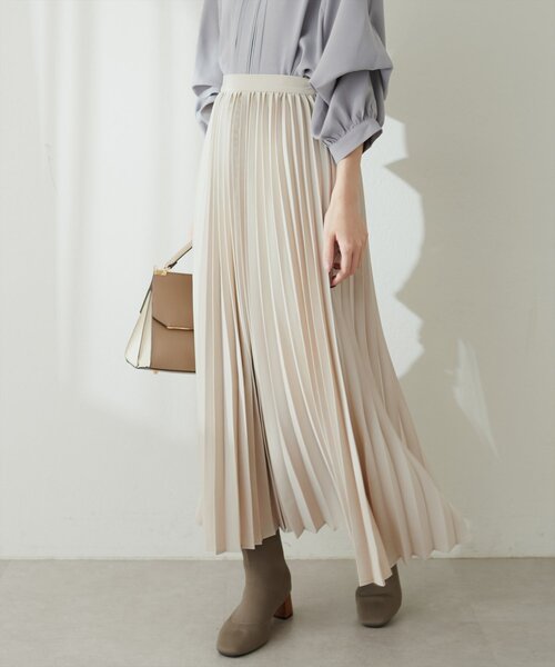 natural couture（ナチュラルクチュール）の「アコーディオンプリーツスカート（スカート・レディース・モカ/その他1/ボルドー/クリーム/ブラック・FREE）」の15枚目の写真