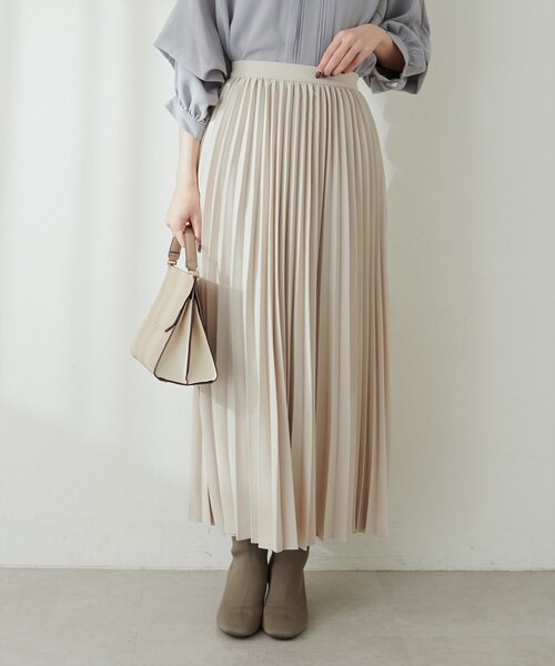 natural couture（ナチュラルクチュール）の「アコーディオンプリーツスカート（スカート・レディース・モカ/その他1/ボルドー/クリーム/ブラック・FREE）」の17枚目の写真