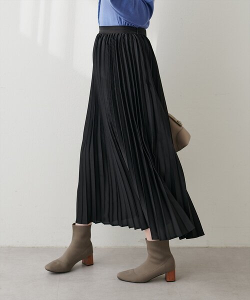 natural couture（ナチュラルクチュール）の「アコーディオンプリーツスカート（スカート・レディース・モカ/その他1/ボルドー/クリーム/ブラック・FREE）」の9枚目の写真