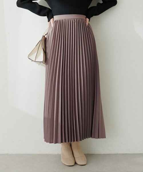 natural couture（ナチュラルクチュール）の「アコーディオンプリーツスカート（スカート・レディース・モカ/その他1/ボルドー/クリーム/ブラック・FREE）」の11枚目の写真