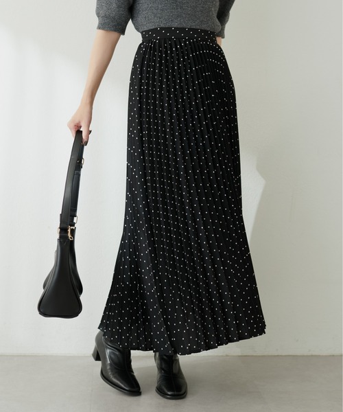 natural couture（ナチュラルクチュール）の「アコーディオンプリーツスカート（スカート・レディース・モカ/その他1/ボルドー/クリーム/ブラック・FREE）」の6枚目の写真