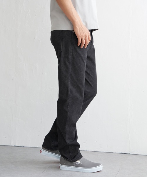 ikka（イッカ）の「GOKU楽パンツ EASY STRETCH デニム5ポケット（デニムパンツ・メンズ・ネイビー/ブラック・XL/L/M/S）」の9枚目の写真