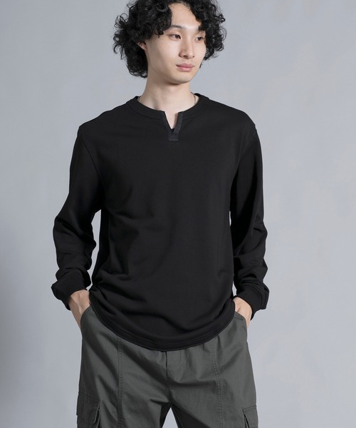 aimoha（アイモハ）の「aimoha men Classic Comfort Henley Sweater（スウェット・メンズ・ブラック/オフホワイト/バーガンディー・MEDIUM/LARGE/X-LARGE/XX-LARGE/XXX-LARGE）」の3枚目の写真