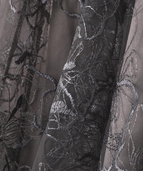 N.（N. Natural Beauty Basic）（エヌエヌナチュラルビューティーベーシック）の「◆チュールレースロングスカート（スカート・レディース・グレー/ベージュ・MEDIUM/SMALL）」の8枚目の写真