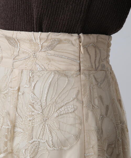 N.（N. Natural Beauty Basic）（エヌエヌナチュラルビューティーベーシック）の「◆チュールレースロングスカート（スカート・レディース・グレー/ベージュ・MEDIUM/SMALL）」の22枚目の写真