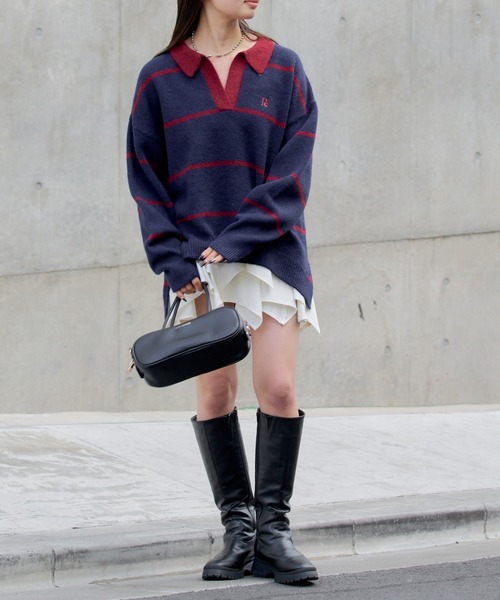 RAY CASSIN(レイカズン)の「ロングエコレザーブーツ(ブーツ・レディース・ブラック/ブラウン・SMALL/MEDIUM/LARGE)」の15枚目の写真