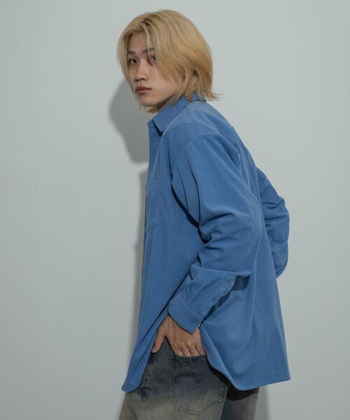 SENSE OF PLACE by URBAN RESEARCH（センスオブプレイスバイアーバンリサーチ）の「『ユニセックス』コーデュロイルーズシャツ（シャツ/ブラウス・メンズ・ライトブルー/ブラック/ブラウン/アイボリー・MEDIUM/LARGE）」の9枚目の写真