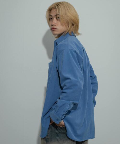 SENSE OF PLACE by URBAN RESEARCH（センスオブプレイスバイアーバンリサーチ）の「『ユニセックス』コーデュロイルーズシャツ（シャツ/ブラウス・メンズ・ライトブルー/ブラック/ブラウン/アイボリー・MEDIUM/LARGE）」の10枚目の写真