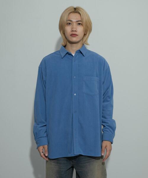 SENSE OF PLACE by URBAN RESEARCH（センスオブプレイスバイアーバンリサーチ）の「『ユニセックス』コーデュロイルーズシャツ（シャツ/ブラウス・メンズ・ライトブルー/ブラック/ブラウン/アイボリー・MEDIUM/LARGE）」の14枚目の写真