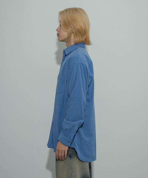 SENSE OF PLACE by URBAN RESEARCH（センスオブプレイスバイアーバンリサーチ）の「『ユニセックス』コーデュロイルーズシャツ（シャツ/ブラウス・メンズ・ライトブルー/ブラック/ブラウン/アイボリー・MEDIUM/LARGE）」の15枚目の写真