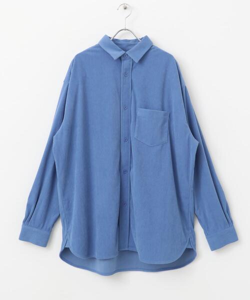 SENSE OF PLACE by URBAN RESEARCH（センスオブプレイスバイアーバンリサーチ）の「『ユニセックス』コーデュロイルーズシャツ（シャツ/ブラウス・メンズ・ライトブルー/ブラック/ブラウン/アイボリー・MEDIUM/LARGE）」の17枚目の写真