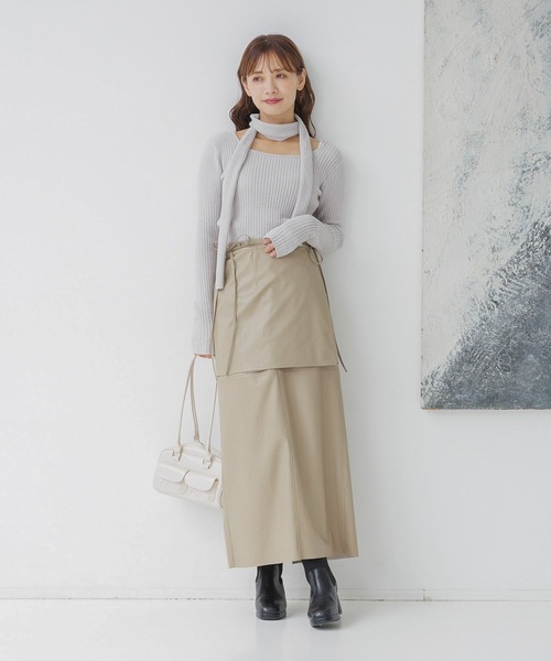 mysty woman（ミスティウーマン）の「タイツキ2WAYニットプルオーバー　200949（ニット/セーター・レディース・ライトグレー/チャコールグレー/ブルー/ブルー系その他・FREE）」の5枚目の写真