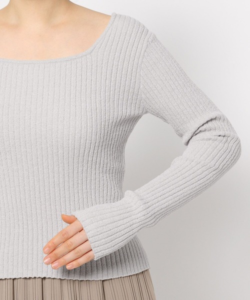 mysty woman（ミスティウーマン）の「タイツキ2WAYニットプルオーバー　200949（ニット/セーター・レディース・ライトグレー/チャコールグレー/ブルー/ブルー系その他・FREE）」の15枚目の写真