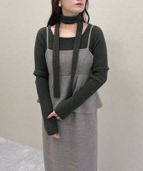 mysty woman（ミスティウーマン）の「タイツキ2WAYニットプルオーバー　200949（ニット/セーター・レディース・ライトグレー/チャコールグレー/ブルー/ブルー系その他・FREE）」の21枚目の写真