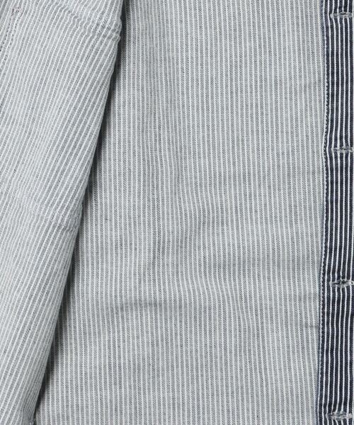 L.COPECK(エルコペック)の「デニムカバーオール(デニムジャケット・キッズ・ネイビー/ストライプ・150cm/160cm/170cm)」の4枚目の写真