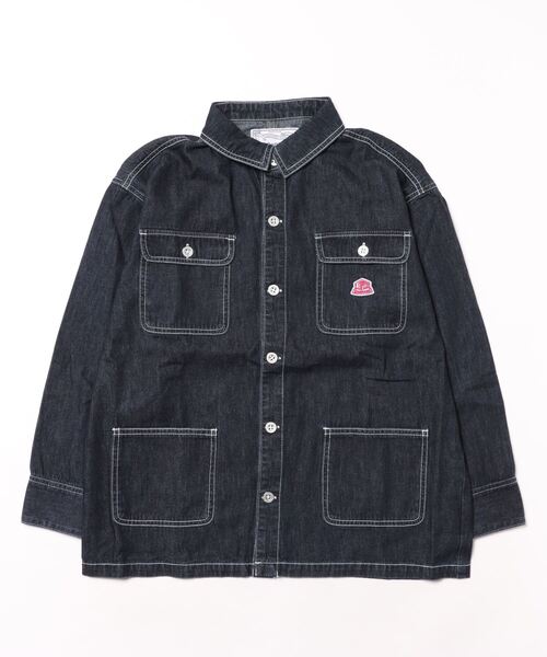 L.COPECK(エルコペック)の「デニムカバーオール(デニムジャケット・キッズ・ネイビー/ストライプ・150cm/160cm/170cm)」の11枚目の写真