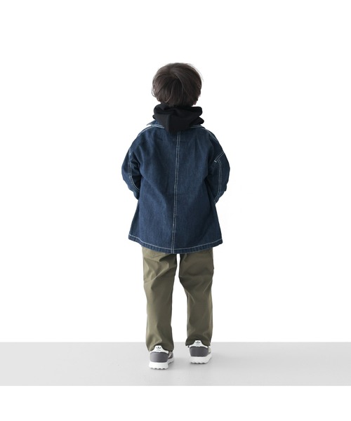 L.COPECK(エルコペック)の「デニムカバーオール(デニムジャケット・キッズ・ネイビー/ストライプ・150cm/160cm/170cm)」の16枚目の写真