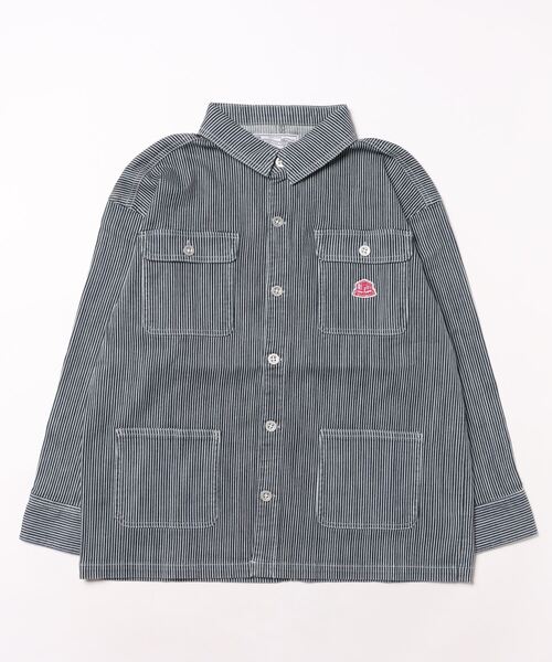 L.COPECK(エルコペック)の「デニムカバーオール(デニムジャケット・キッズ・ネイビー/ストライプ・150cm/160cm/170cm)」の12枚目の写真