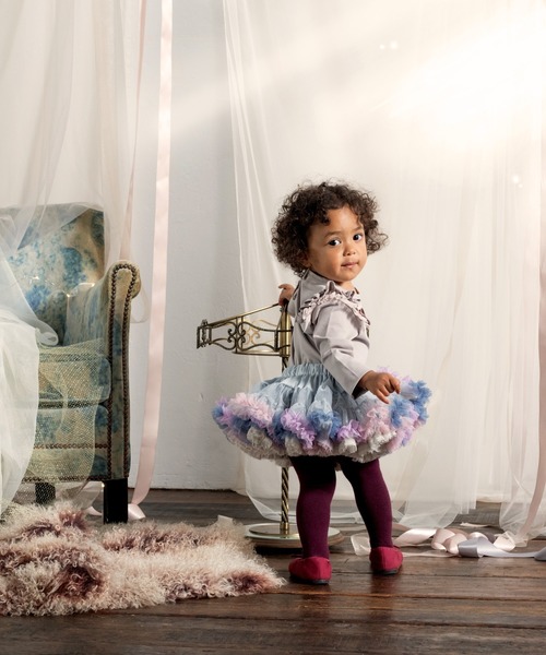 panpantutu（パンパンチュチュ）の「フリルショルダートップス(長袖)(80-130cm)（Tシャツ/カットソー・キッズ・ライトベージュ/ラベンダー/ネイビー/ピンク・80ｃｍ/90cm/110cm/120cm/130cm/100cm）」の15枚目の写真