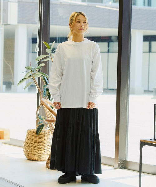 UNIVERSAL OVERALL(ユニバーサルオーバーオール)の「UNIVERSAL OVERALL UO EMBROIDERY L/S(Tシャツ/カットソー・メンズ・ブラック/ホワイト/ネイビー・MEDIUM/LARGE)」の5枚目の写真