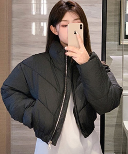 美品✨エポカ　ラメツイードフェイスショートダウンジャケット　ピンク　大きいサイズ Amazon | [KAPE1] レディース 中綿ジャケット ダウンジャケット