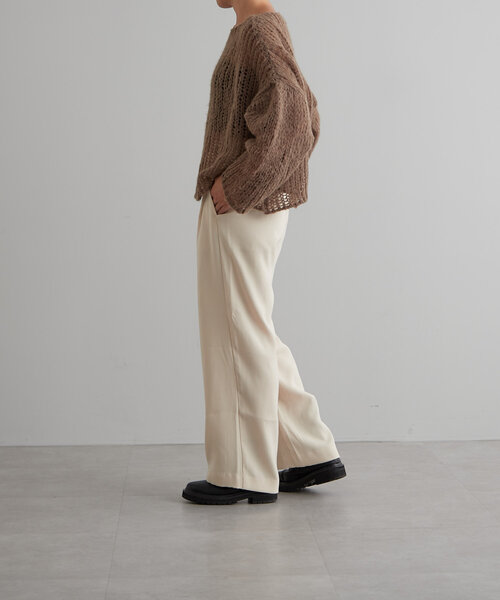 earthy リサイクルサテンスカートパンツセット earthy（アーシー）の「リサイクルサテンスカート/パンツ セット