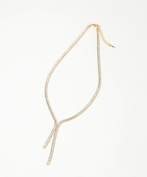 Andemiu（アンデミュウ）の「ジルコニアYラインネックレス202882（ネックレス・レディース・ゴールド/シルバー・FREE）」の6枚目の写真