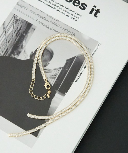 Andemiu（アンデミュウ）の「ジルコニアYラインネックレス202882（ネックレス・レディース・ゴールド/シルバー・FREE）」の14枚目の写真