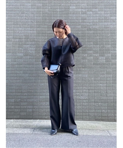 UR'S(ユアーズ)の「スポンディッシュシアープルオーバー(Tシャツ/カットソー・レディース・ホワイト/ブラック・M/L/S)」の7枚目の写真